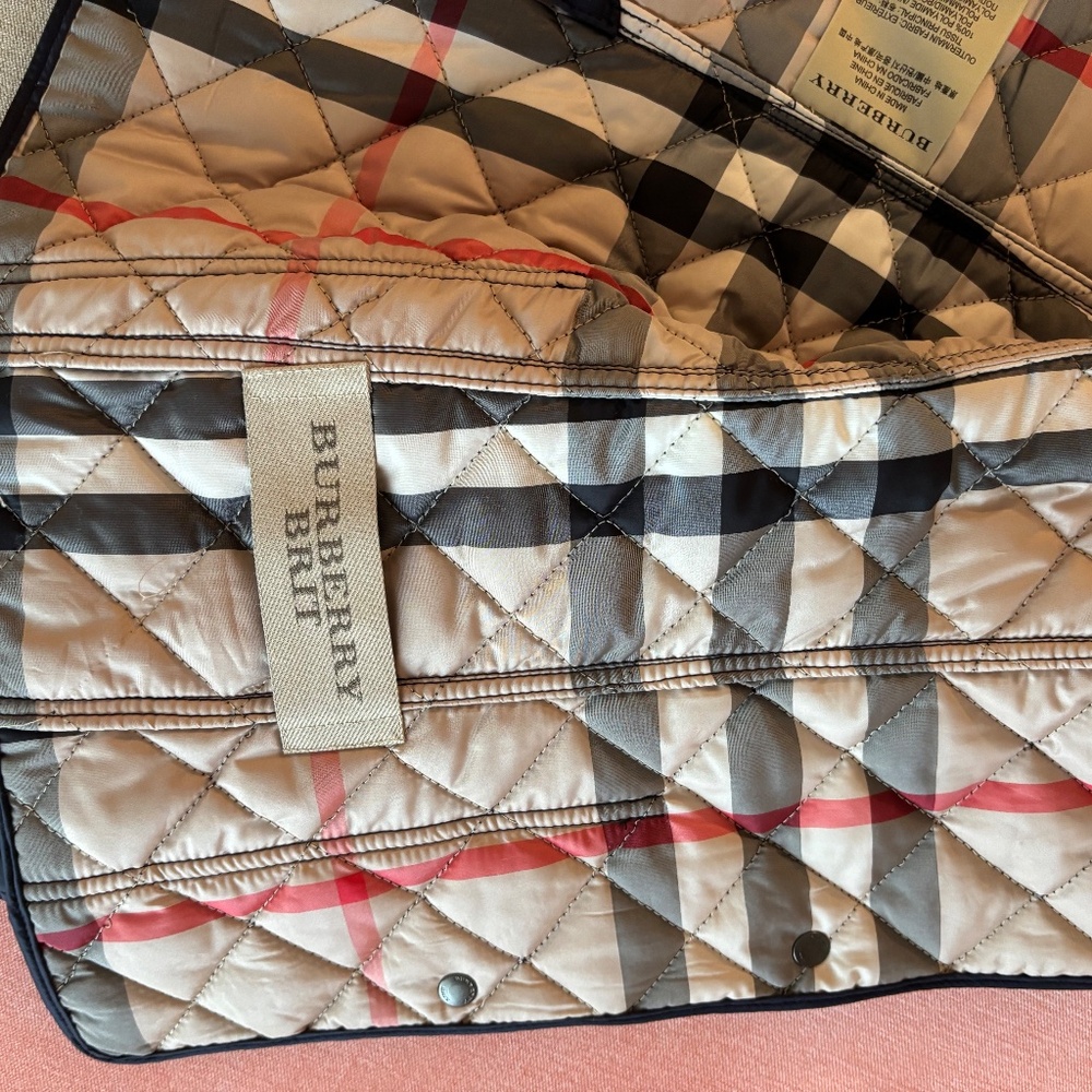 Burberry Brit Navy Quilted Jacket Small - Picture 8 of 11
